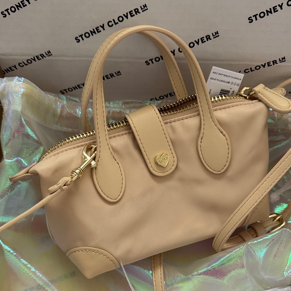 Brand New Stoney Clover Lane Pouchette Crossbody Bag – Sand Micro Crossbody